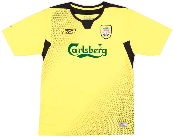 2004-06 Liverpool Away Shirt Baros #5 - 7/10 - (L.Boys)