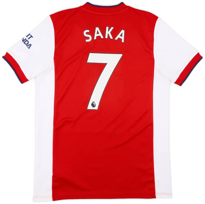 2021-22 Arsenal Home Shirt Saka #7 - 8/10 - (L)