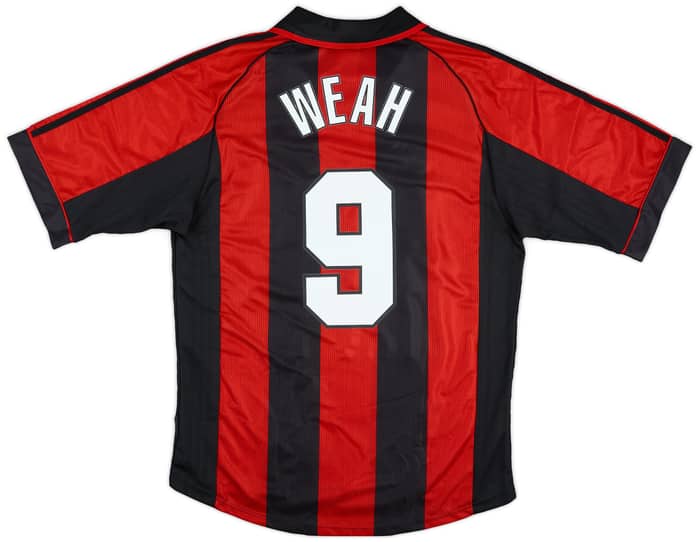 1998-00 AC Milan Home Shirt Weah #9 - 10/10 - (M)