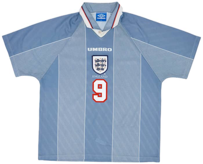 1996-97 England Away Shirt Shearer #9 - 9/10 - (XL)