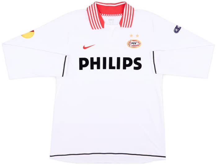 2007-08 PSV Match Issue UEFA Cup Away L/S Shirt Kromkamp #2