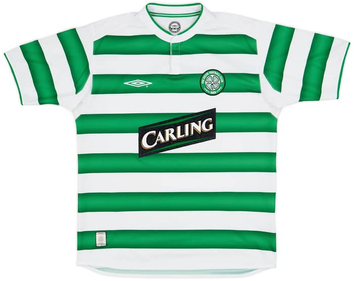 2003-04 Celtic Home Shirt Lennon #18 - 8/10 - (M)