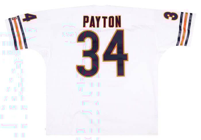 1985 Chicago Bears Payton #34 Authentic Throwback Jersey (Away) 3XL