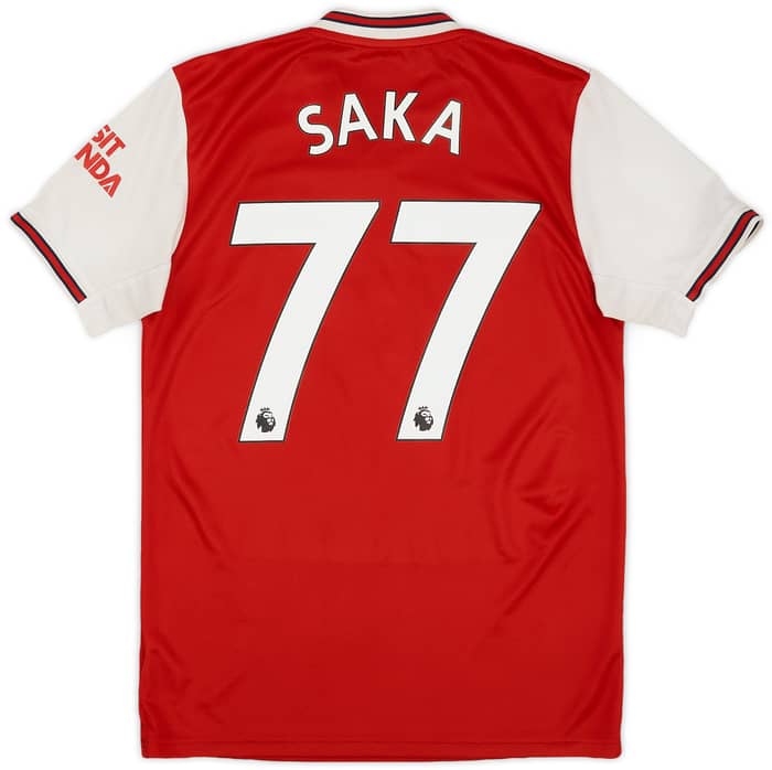 2019-20 Arsenal Home Shirt Saka #77 - 6/10 - (S)