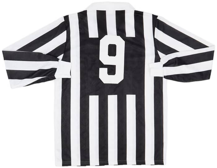 1989-90 Juventus European Home L/S Shirt #9 - 9/10 - (XL)