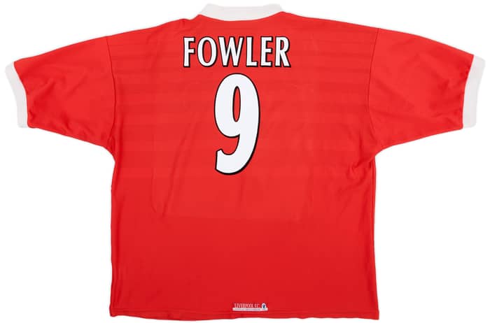 1998-00 Liverpool Home Shirt Fowler #9 - 8/10 - (XXL)