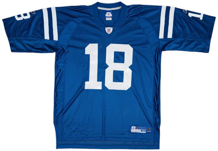 2005-06 Indianapolis Colts Manning #18 Reebok On Field Home Jersey - 9/10 - (XL)