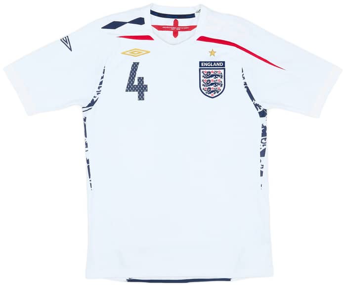 2007-09 England Home Shirt Gerrard #4 - 5/10 - (S)