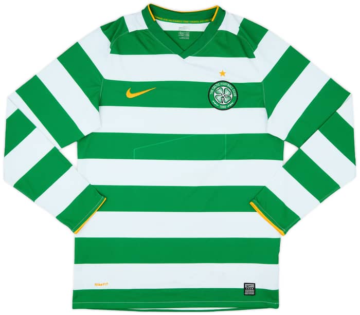 2008-10 Celtic Home L/S Shirt Keane #7 - 4/10 - (M)