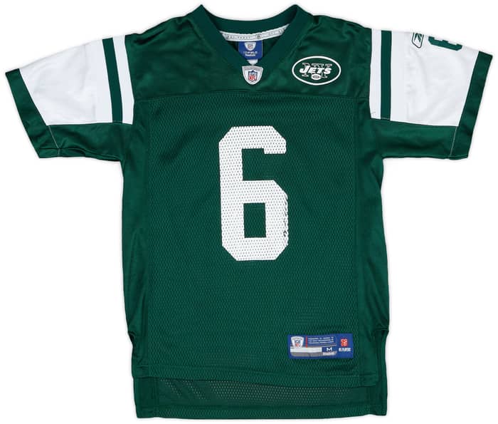 2009-11 New York Jets Sanchez #6 Reebok On Field Home Jersey - 7/10 - (M.Boys)