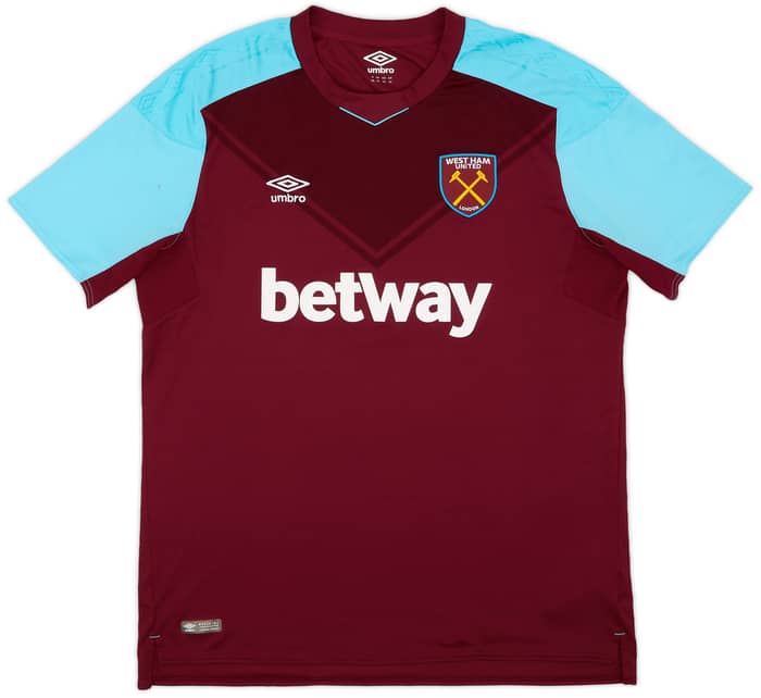 2017-18 West Ham Home Shirt Rice #41 - 7/10 - (XXL)