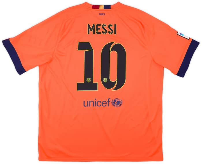 2014-15 Barcelona Away Shirt Messi #10 - 9/10 - (XXL)