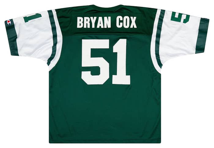 1998-00 New York Jets Bryan Cox #51 Champion Jersey (Away) XL