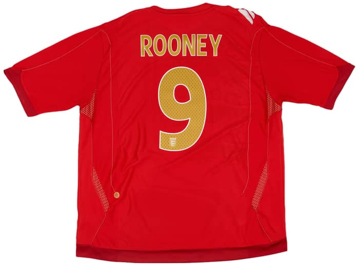 2006-08 England Away Shirt Rooney #9 - 5/10 - (XXL)