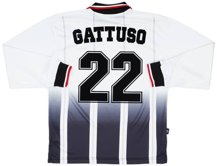1997-99 Rangers Player Issue Away L/S Shirt Gattuso #22 - 9/10 - (S)