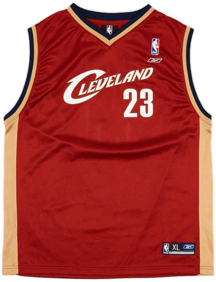 2003-06 Cleveland Cavaliers James #23 Reebok Away Jersey - 9/10 - (XL.Boys)