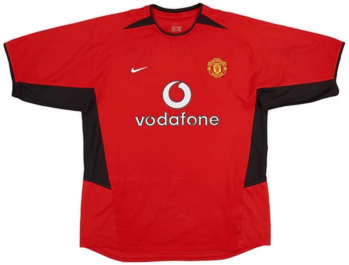 2002-04 Manchester United Home Shirt Solskjaer #20 - 8/10 - (L)