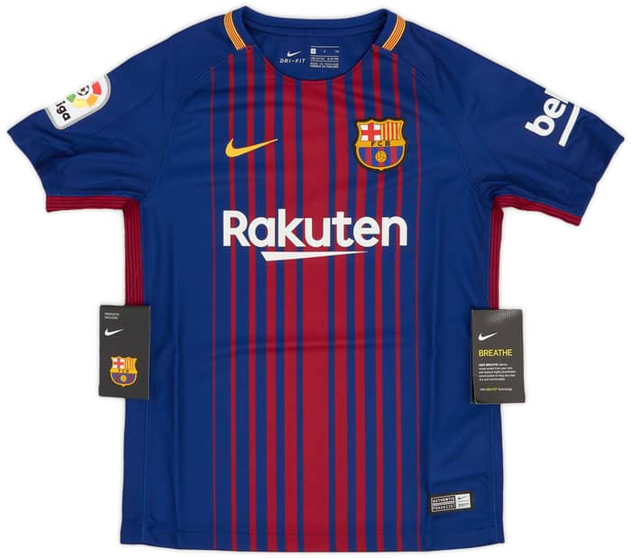 2017-18 Barcelona Home Shirt (S.Boys)
