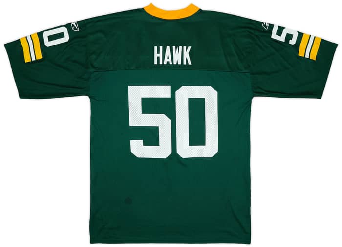 2008-11 Green Bay Packers Hawk #50 Reebok Replica Home Jersey - 8/10 - (L)