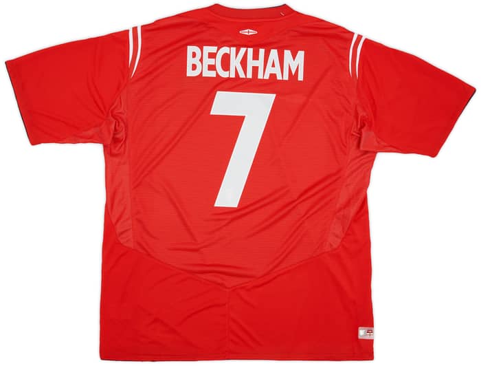2004-06 England Away Shirt Beckham #7 (XXL)