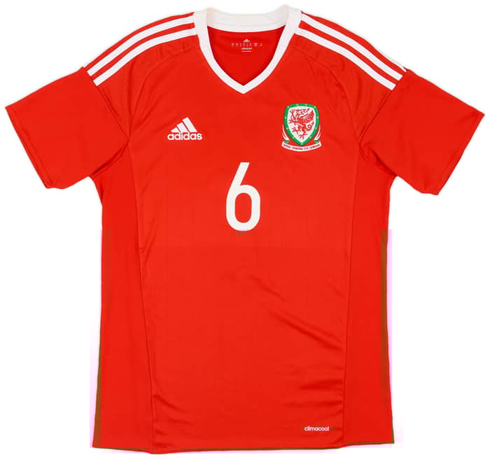 2016-17 Wales Home Shirt #6 - 9/10 - (S)