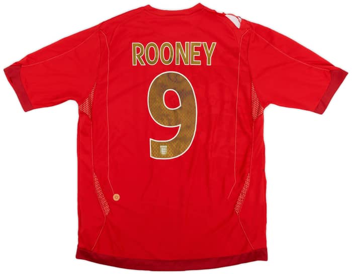2006-08 England Away Shirt Rooney #9 - 5/10 - (L)