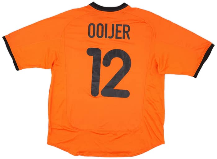2001 Netherlands Match Issue Home Shirt Ooijer #12