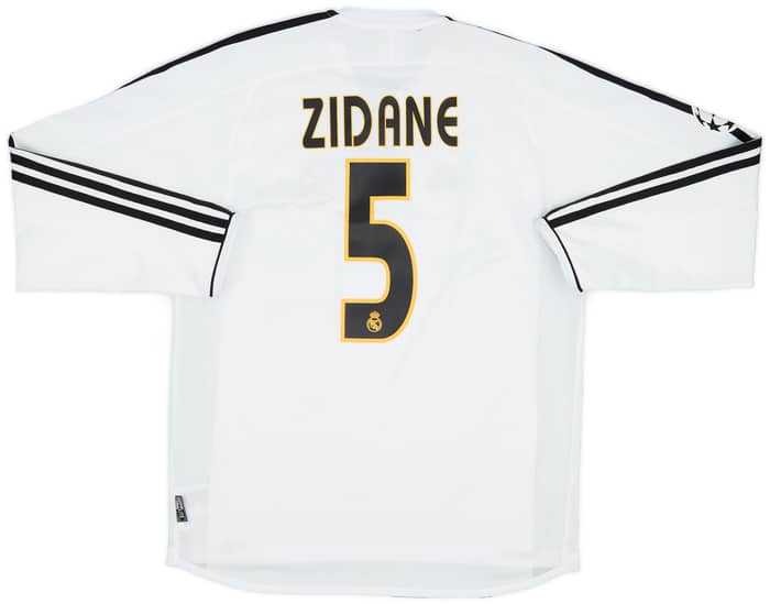 2003-04 Real Madrid Home L/S Shirt Zidane #5 - 5/10 - (S)