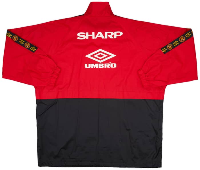 1996-97 Manchester United Umbro 1/2 Zip Drill Top - 9/10 - (XL)