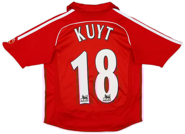 2006-08 Liverpool Home Shirt Kuyt #18 - 9/10 - (6-7 Years)
