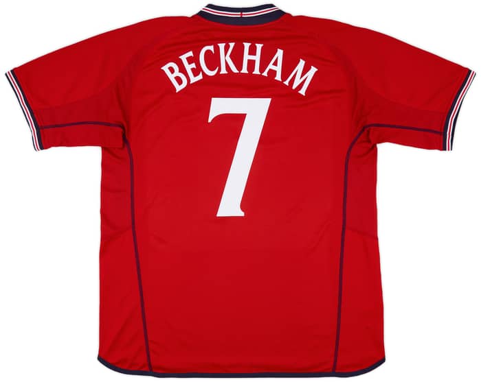 2002-04 England Away Shirt Beckham #7 - 6/10 - (XXL)