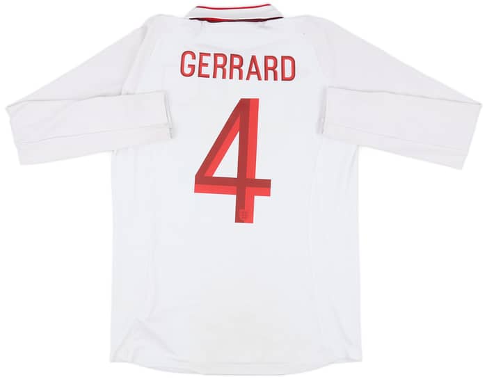 2012-13 England Home L/S Shirt Gerrard #4 - 5/10 - (S)