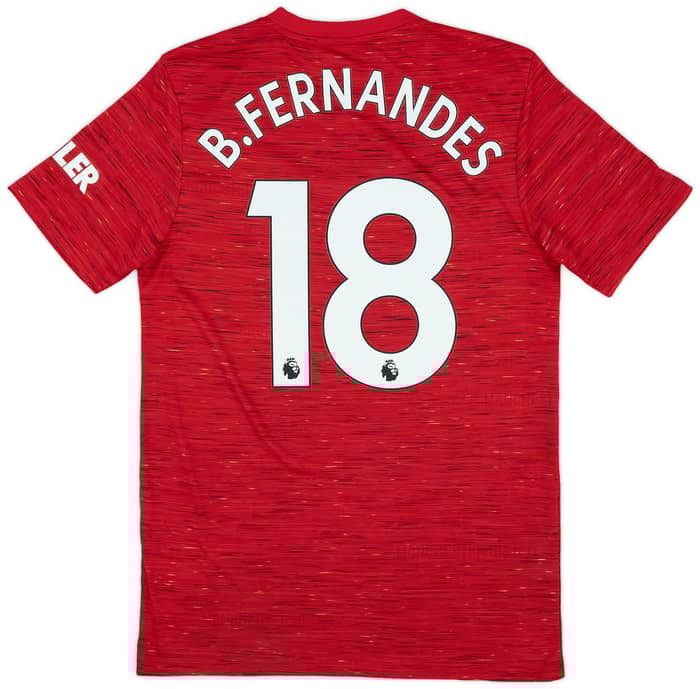 2020-21 Manchester United Home Shirt B.Fernandes #18 - 9/10 - (S)
