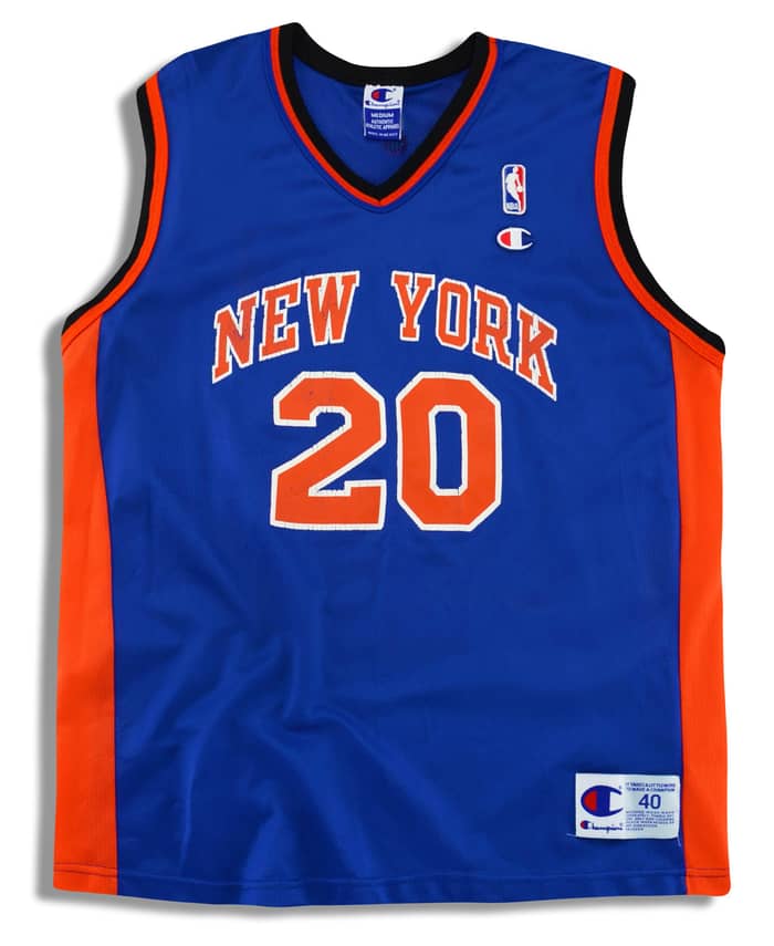【福袋セール】 #20 Houston Knicks York New 2001-02 Champion M (Away) Jersey ウェア