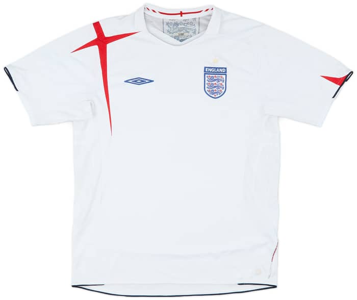 2005-07 England Home Shirt - 5/10 - (L)