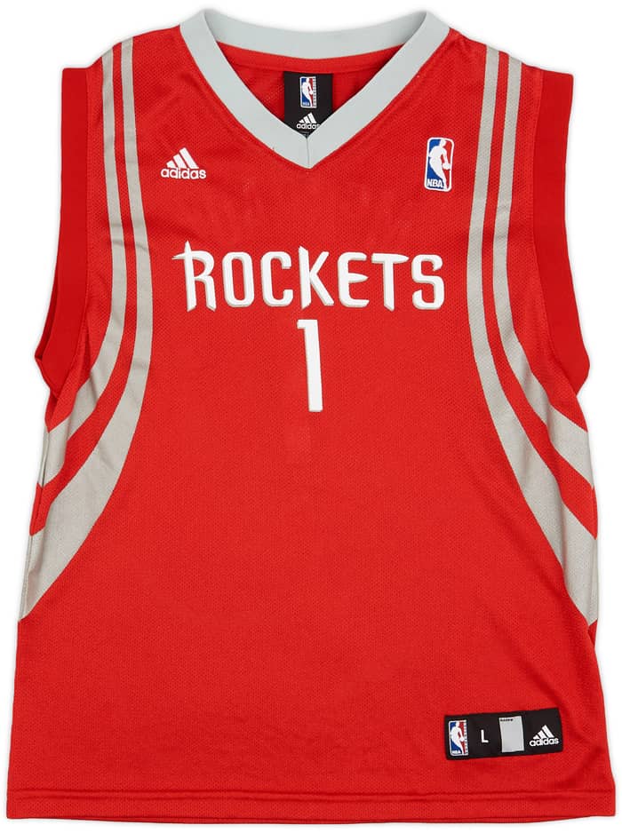 2006-10 Houston Rockets McGrady #1 adidas Away Jersey - 9/10 - (L.Boys)