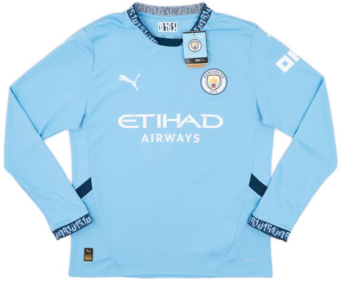 2024-25 Manchester City Home L/S Shirt Rodrigo #16