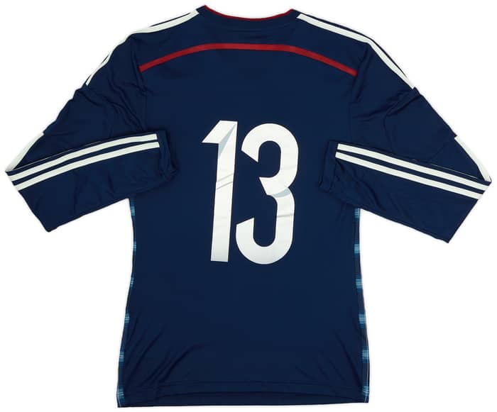 2014-15 Scotland Player Issue Home L/S Shirt #13 - 10/10 - (S)