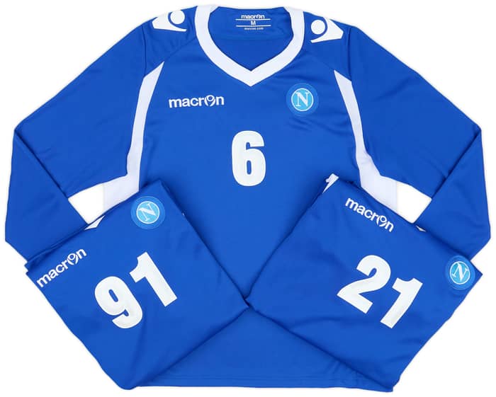 2014-15 Napoli Player Issue Training L/S Tee # - 7/10 - (XL)