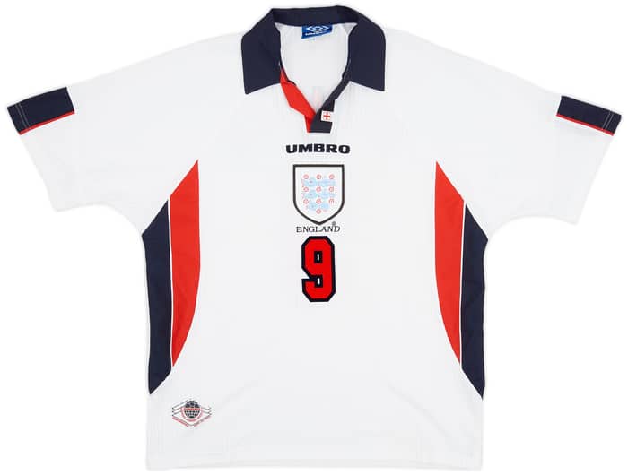 1997-99 England Home Shirt Shearer #9 - 7/10 - (XXL)