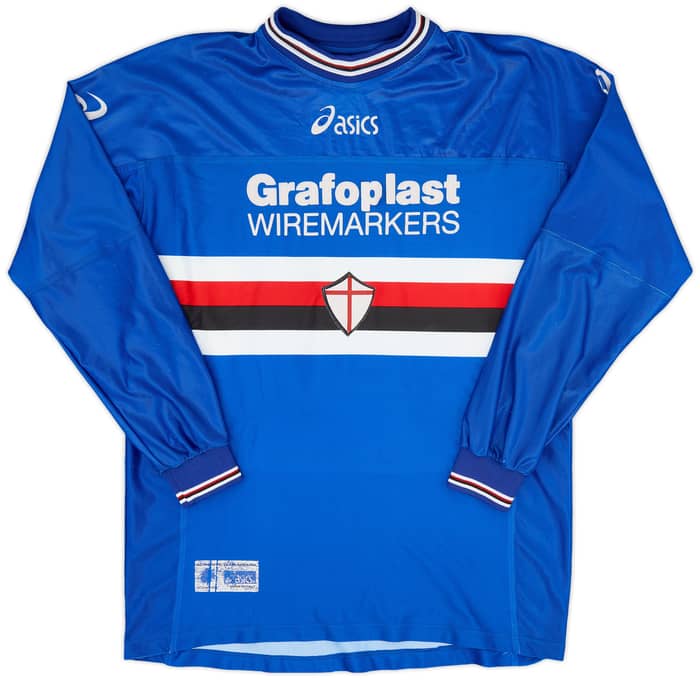 2001-02 Sampdoria Home L/S Shirt #2 - 5/10 - (XL)
