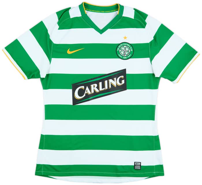 2008-10 Celtic European Player Issue Home Shirt Nakamura #25 - 8/10 - (L)