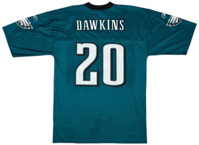 2005-06 Philadelphia Eagles Dawkins #20 Reebok Replica Home Jersey - 8/10 - (L)