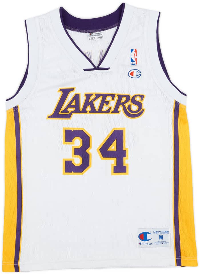 2002-04 LA Lakers O'Neal #34 Champion Alternate Jersey - 7/10 - (M.Boys)