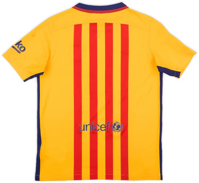 2015-16 Barcelona Away Shirt - 6/10 - (L.Boys)