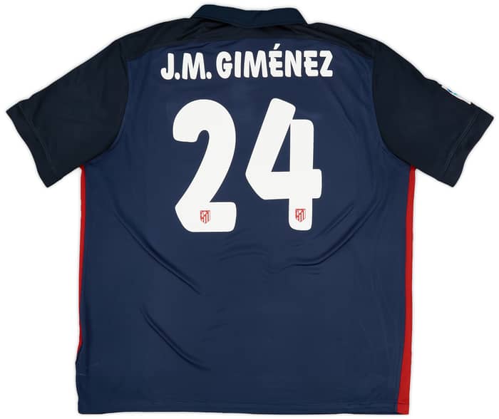 2015-16 Atletico Madrid Away Shirt J.M.Gimenez #24 - 7/10 - (XXL)