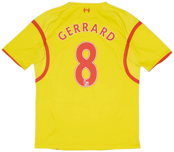 2014-15 Liverpool Away Shirt Gerrard #8 - 6/10 - (L)