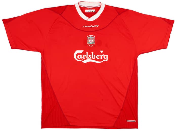 2002-04 Liverpool Home Shirt Gerrard #17 - 7/10 - (XL)