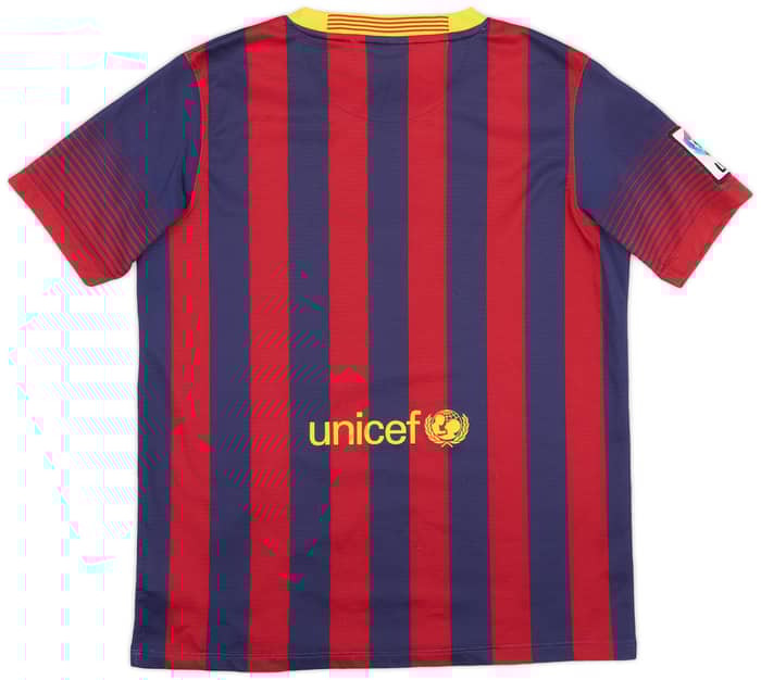 2013-14 Barcelona Home Shirt - 8/10 - (XL.Boys)