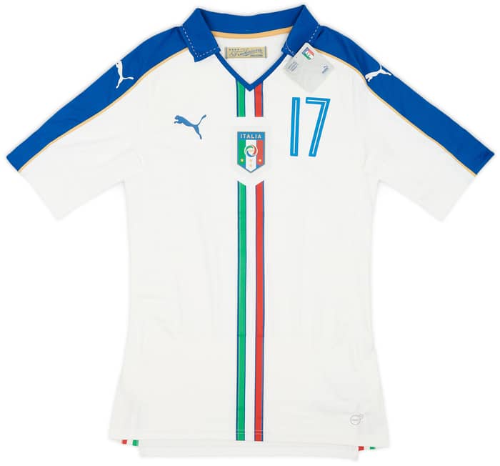 2016-17 Italy Player Issue (ACTV Fit) Away Shirt Eder #17 (L)